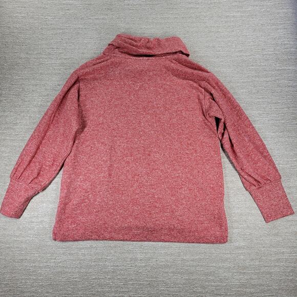 Maeve by Anthropologie Oversized Turtleneck Sweater Red Heathered Knit Large - Picture 12 of 14